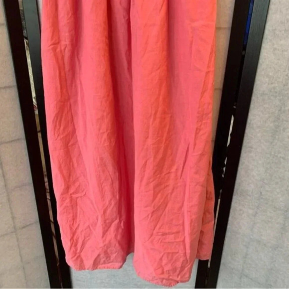 Wilfred Pink Reminisce Dress Smocked Midi Dress Ruffled  S - Picture 11 of 12